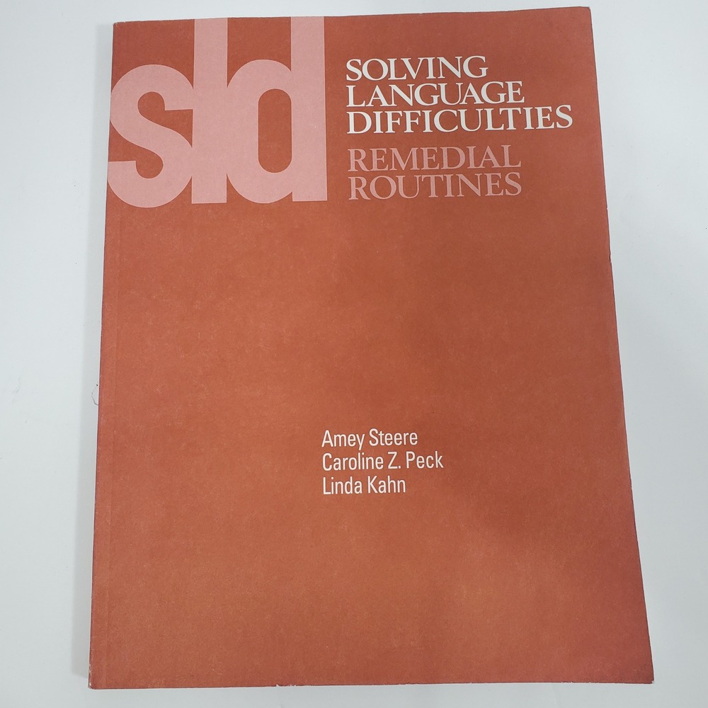 Solving Language Difficulties Remedial Routines by Steere, Peck & Kahn Book PB
